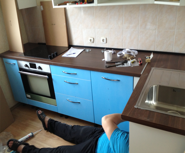 Установка кухонного гарнитура в Москве